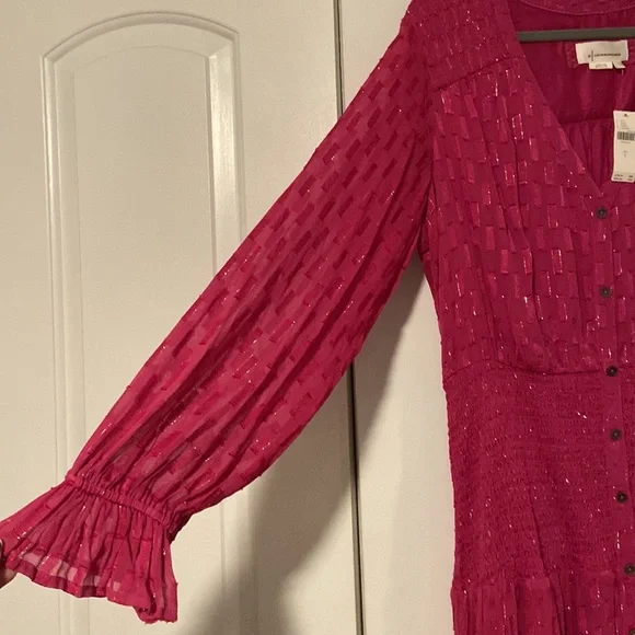 Pink and Gold Anthropologie Dress - Picture 3 of 5